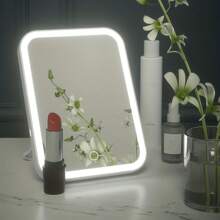 1pc LED Makeup Mirror, Foldable Standing Vanity Light, Multi-Color Options