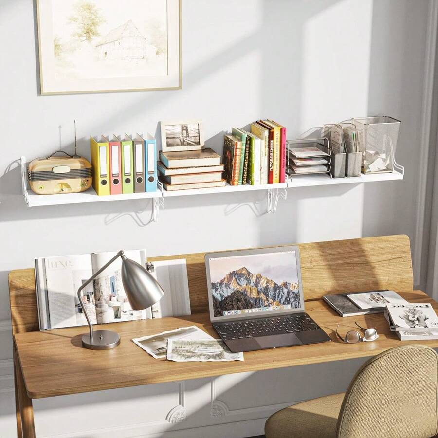 Large Floating Shelves For Wall Book Shelf Set Of 3 With 43.5cm Length