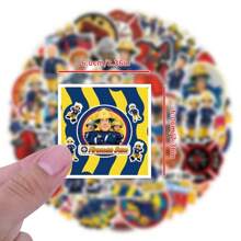 55pcs Fireman Sam Graffiti Stickers, Suitable For Decorating Skateboard, Computer, Water Cup, Helmet, Desk, Phone Case, DIY Creative Stickers