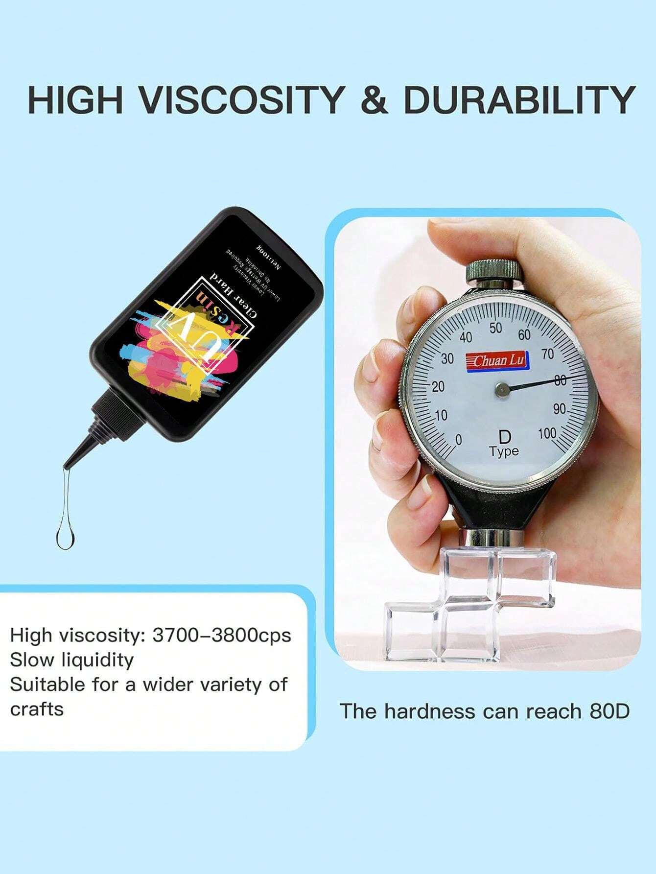 300g UV Resin Kit With LightUpgraded Crystal Clear Hard UV Curing