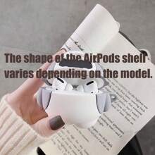 Vỏ bảo vệ tai nghe không dây bằng silicon hình cá mập hoạt hình 3D, tương thích với AirPods 1/2/Pro/Pro2/3 - Màu Xám nhạt - Xem 12