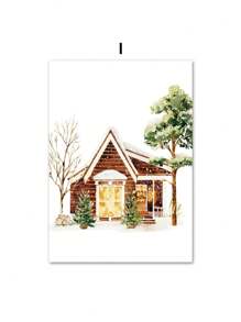 1PC Christmas Gallery Wall Set Nutcracker Winter Deer Snow Truck Posters Of Wall Art Canvas Print Picture Festive Holiday Home Decor No Frame - Multicolor - View 10
