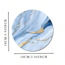 6 miếng lót ly họa tiết đá cẩm thạch vàng và đen, miếng lót ly cao su thấm hút chống trượt cho gia đình, nhà bếp, quầy bar, quà tặng tân gia, tròn 4 inch - Nhiều màu - Xem 2