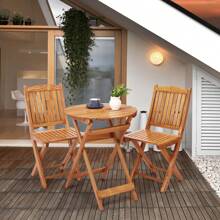 3 Pieces Outdoor Patio Bistro Set,Outdoor Folding Table And Chairs,Patio Furniture Sets With Folding Patio Round Table And Chairs,Bistro Table And Chairs Set For Garden,Backyard,Balcony,Porch