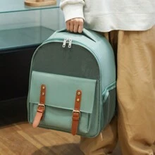 Sac à dos transporteur respirant pour chat et petit chien avec grande capacité - pour les propriétaires d'animaux de compagnie - convient pour la randonnée, la marche et les voyages - cadeau parfait pour les amateurs d'animaux