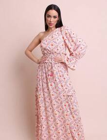 Long One-Shoulder Dress From Proença Pequiá - 橘色 - 查看 2