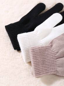 3 Cặp Găng Tay Ma Thuật Mùa Đông Găng Tay Dệt Kim Màu Đen Găng Tay Co Giãn Ấm Áp Cho Trang Phục Hóa Trang Thời Tiết Lạnh Halloween - Nhiều màu - Xem 4