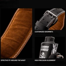 举重腰带，健身腰部支撑带，适合深蹲、硬拉和力量训练，男女皆宜 - 彩色 - 查看 5