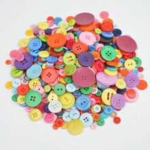 Approx. 50g Multi-Size(7mm-25mm) Multi-Color Resin Buttons DIY Handmade Buttons Craft Materials, Colorful Resin Buttons In Various Decorative Styles For Sewing Craft - Multicolor - View 3