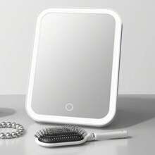 1pc LED Makeup Mirror, Foldable Standing Vanity Light, Multi-Color Options