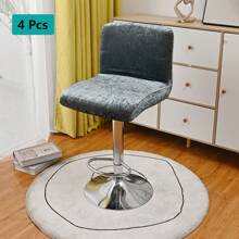 1 szt./4 szt./6 szt. Miękki wielokolorowy diamentowy aksamitny pokrowiec na krzesło barowe, diamentowe aksamitne pokrowce na krzesła barowe, kwadratowe pokrowce na krzesła barowe, pokrowce na krzesła o wysokości lady, zmywalne pokrowce na krzesła barowe, obrotowe pokrowce na krzesła barowe, do jadalni