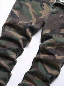 Men's Classic Fashionable Casual Camouflage Slim-Fit Denim Jeans - Multicolor - View 6