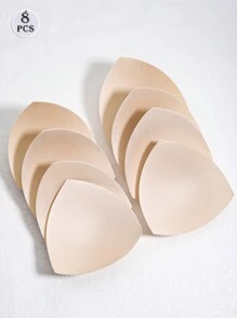 2 件/8 件可重复使用胸罩插入物，隐形无凸起柔软舒适丰胸花瓣，适合各种场合 - 杏色 - 查看 2