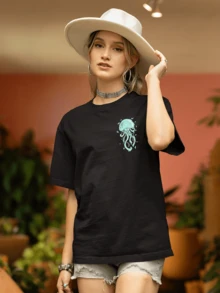 Basic Unisex Evangelical T-Shirt Jesus The Living Water Worship Mass - 黑色 - 查看 5