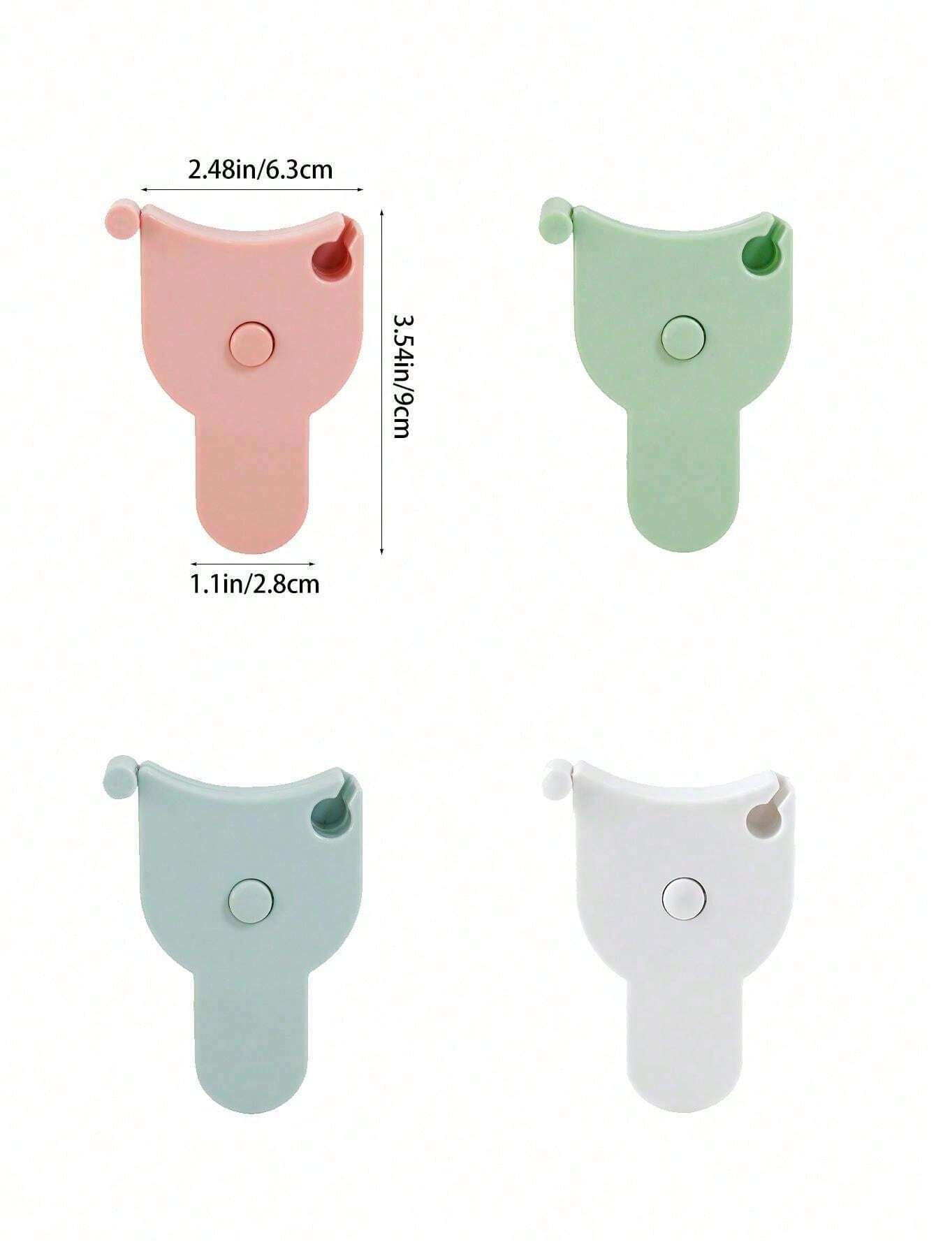 1pc(Random Color) Retractable Tape Measure With Handle Is A Portable