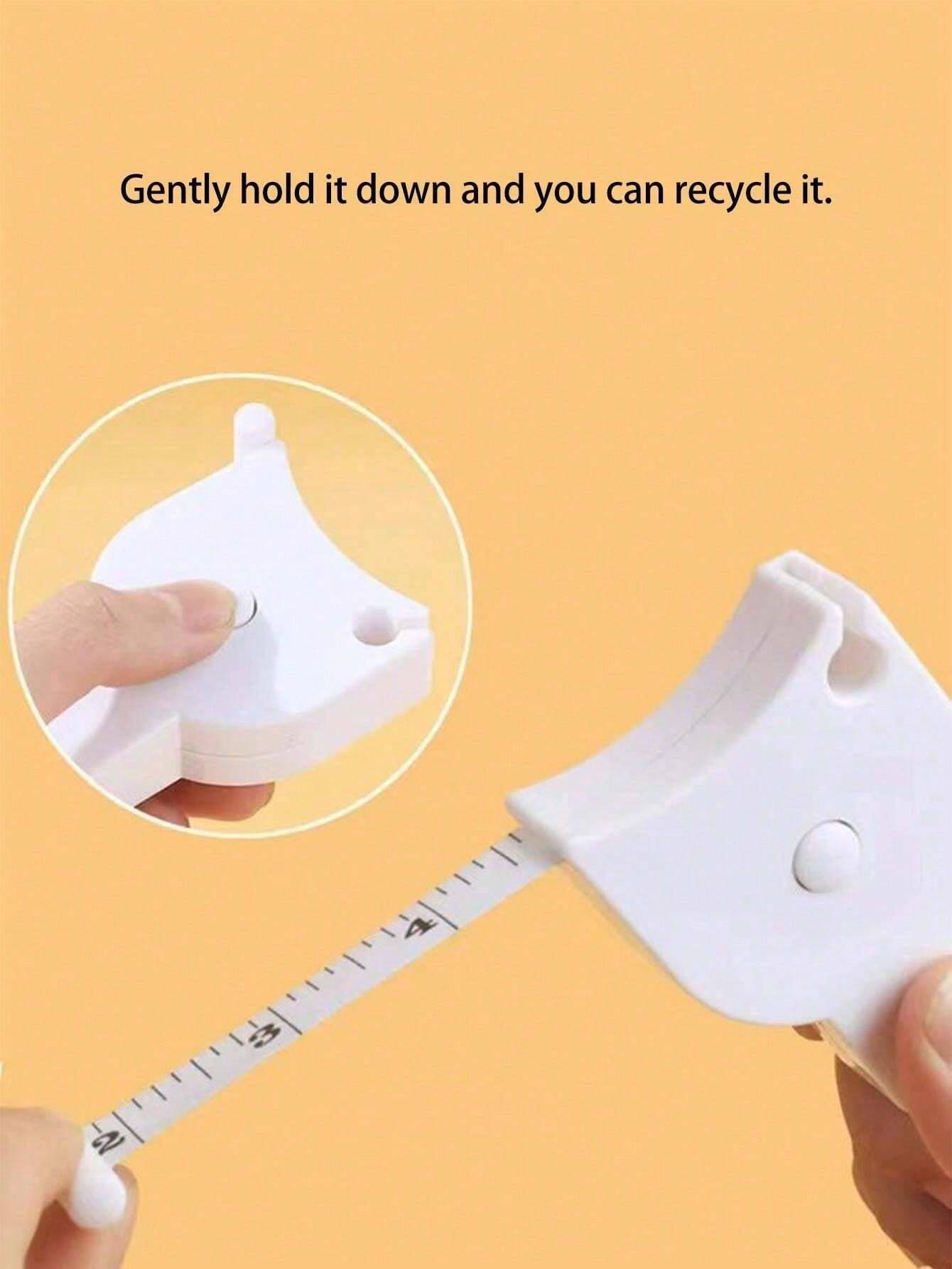 1pc(Random Color) Retractable Tape Measure With Handle Is A Portable