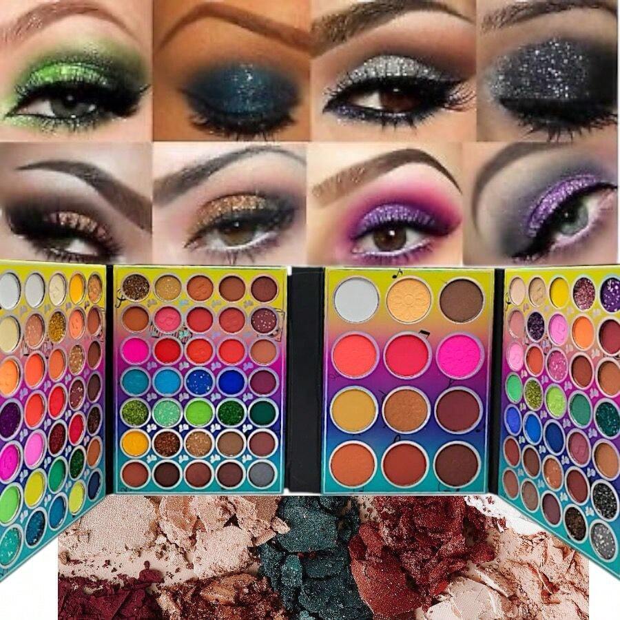 SET GRANDE DE 117 TONOS DE SOMBRAS CON 12 CONTORNEADORE - Multicolor - Ver 1