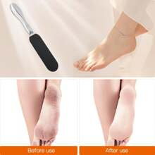 Biutee Foot File For Dead Skin Pedicure Foot Files Callus Remover Professional Sandpaper Pedicure Tools Reusable Stainless Steel Double Sided Foot Rasp Foot Scrubber Pedicure With 12 Replaceable Pads - Black - View 7