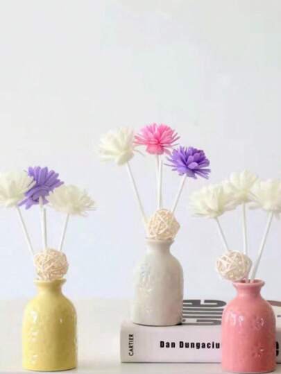 1-2 pièces Vase à fleurs mini minimaliste en céramique, décoration et cadeaux de plantation de fleurs pour anniversaire, remise de diplôme, décoration de la maison et de la chambre, vase en verre