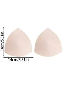 2 件/8 件可重复使用胸罩插入物，隐形无凸起柔软舒适丰胸花瓣，适合各种场合 - 杏色 - 查看 3