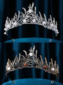 1 pieza Corona con forma única inspirada en ramas secas, con acabado antiguo para un toque misterioso de bosque oscuro, accesorio perfecto para convertirse en el personaje misterioso de la noche de Halloween - Multicolor - Ver 9