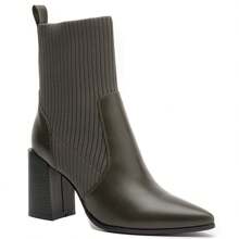 Square Heel Sock Boots – Sculpted Silhouette And Vibrant Color