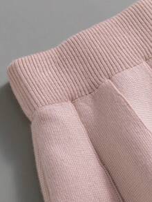 GIGOGOU Thick Autmn Winter Warm Knit  Women Sweater Skirt - Pink - View 3