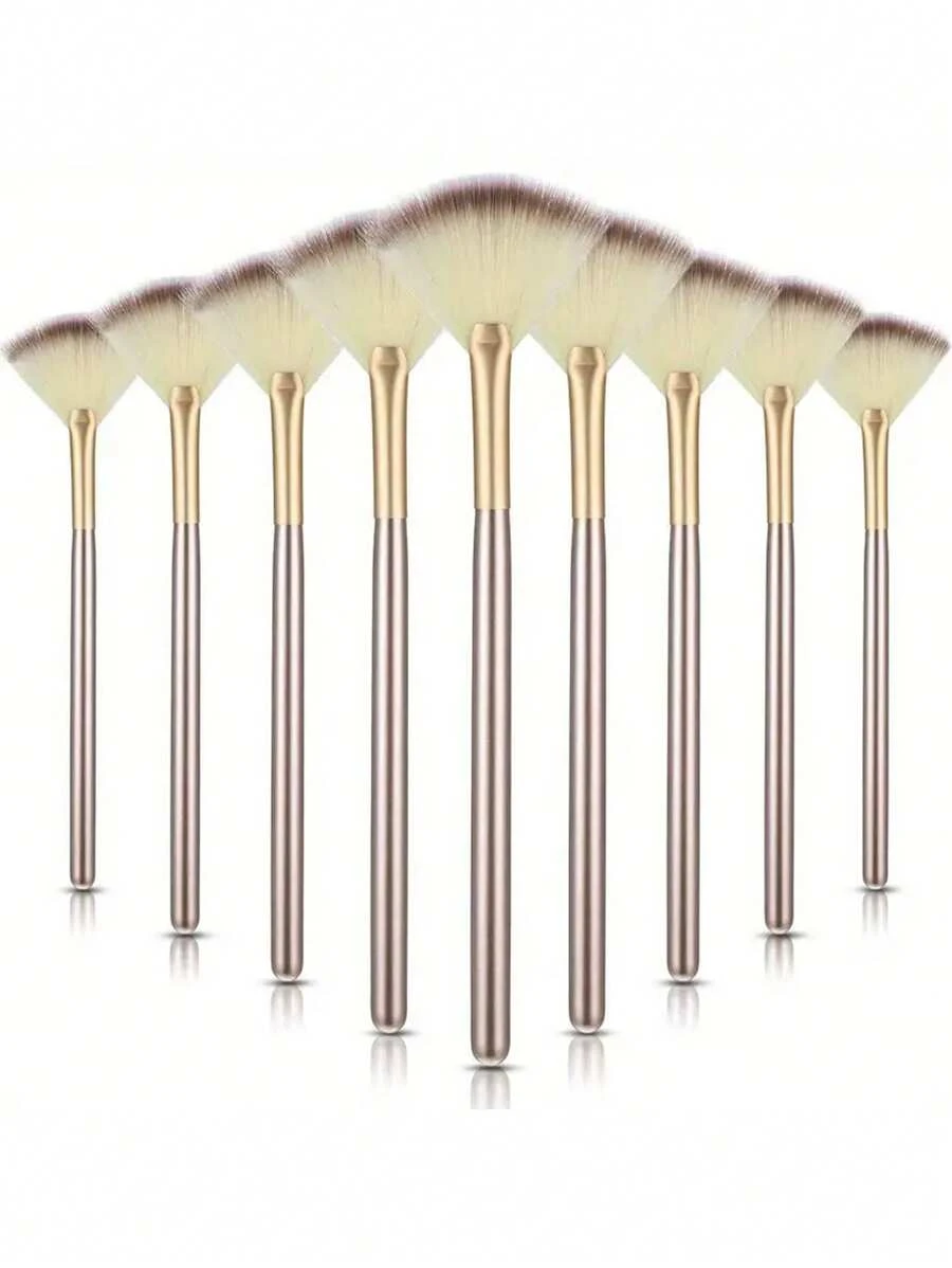 1/3/5/9pcs Facial Brushes Fan Mask Brushes, Soft Facial Applicator Brushes Tools For Peel Glycolic Mask Makeup For Mud Cream