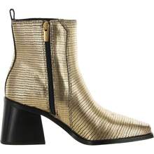 Vince Camuto Sojetta Womens Metallic Leather Ankle Boots - Bronze/studio Lizard - View 2