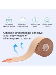 Kindmax Healthcare Băng Kinesiology Kindmax, Băng thể thao đàn hồi nguyên bản chuyên dụng cho đấm bốc, chạy bộ, yoga, bóng rổ, cuộn chưa cắt 1,49"X16,4ft - màu nâu - Xem 5