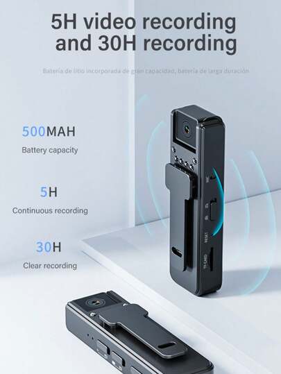 Mini Outdoor Sports Camera, 1080P HD Wearable Cam 180° Rotating Lens, Night Vision, Hours Recording Time, Built In Clip, Portable Travel, Vision Loop Ideal Home (Supports SD Card Recording) view 9