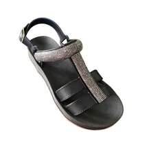 Women's Platform Sandal With PVC And Rhinestone Strap Comfortable And Lightweight - màu đen - Xem 1