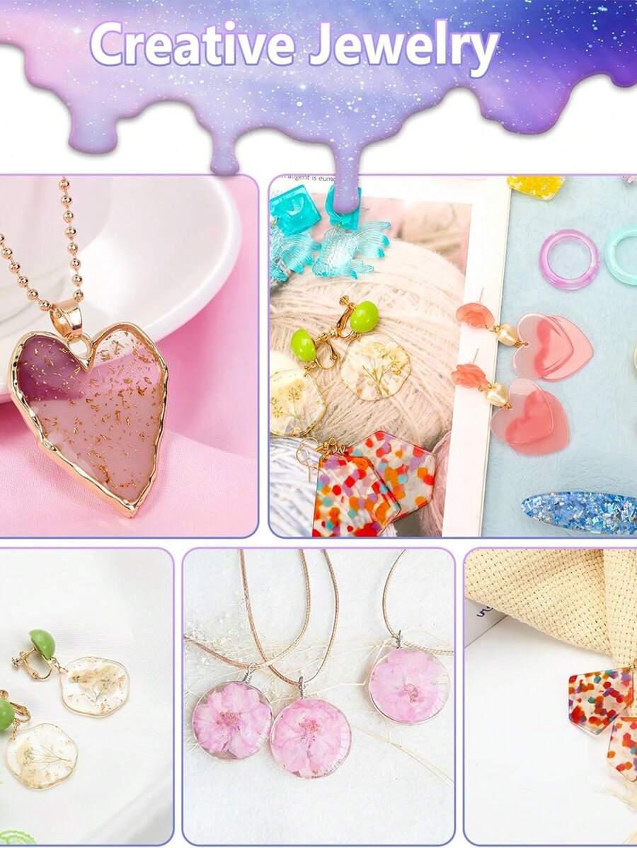 Epoxy Resin Kit For Beginners, Resin Kit With Resin Molds,100g To 500g