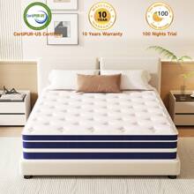 12-Inch King Queen Full Twin Size Mattress,Memory Foam And Innerspring Hybrid Mattresses Bed In A Box,Cama Queen,Medium(Not Too Plush Or Firm) ,10Inch/14Inch Thickness,Euro Top Cooling Technology Edge Support Low Motion Transfer Breathable Construction Pocket Coil CertiPUR-US