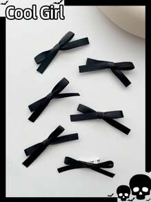 6pcs Women's Y2K Cute Ballet Style Solid Color Sweetheart Butterfly Hair Clips Valentine's Day Valentines Claw Clips Hair Claws Hair Barrettes