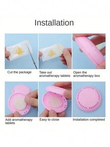 1 持久芳香疗法空气清新剂，带额外储物架 - 芳香固体除臭片，适用于家庭、汽车、浴室、卧室、衣柜和厕所除臭剂