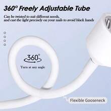 UV美甲灯、鹅颈美甲灯、凝胶美甲UV灯、凝胶美甲固化灯、美甲工具 - 白色 - 查看 3