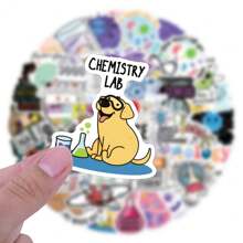 55pcs Biology Science Doodle Sticker Set For Decorating Skateboard, Laptop, Water Bottle, Helmet, Desk, Phone Case, Gift Box, Envelope, DIY Creative Sticker,School Supplies,Back To School