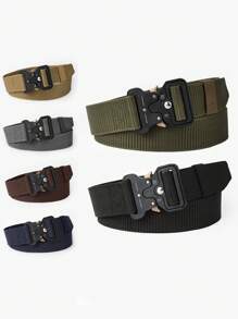 1条男士战术腰带，快拆尼龙织带腰带，适合户外训练、工作、休闲、商务、送给男友、丈夫、父亲、男士的礼物、日常穿着、时尚、青少年、户外、度假、运动、旅行、街头、波西米亚风、复古秋季、万圣节秋冬配饰，适合青少年、青年、男士、休闲、户外、运动、度假、毕业礼物、生日、日常穿着 - 戰術腰帶 - 查看 1