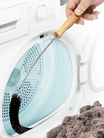 1 bộ dụng cụ vệ sinh lỗ thông hơi máy sấy quần áo chổi xơ vải máy sấy quần áo chổi vệ sinh lỗ thông hơi Home Essentials chổi cuộn tủ lạnh dài linh hoạt chổi hút bụi sản phẩm vệ sinh gia dụng, chống mài mòn, bền