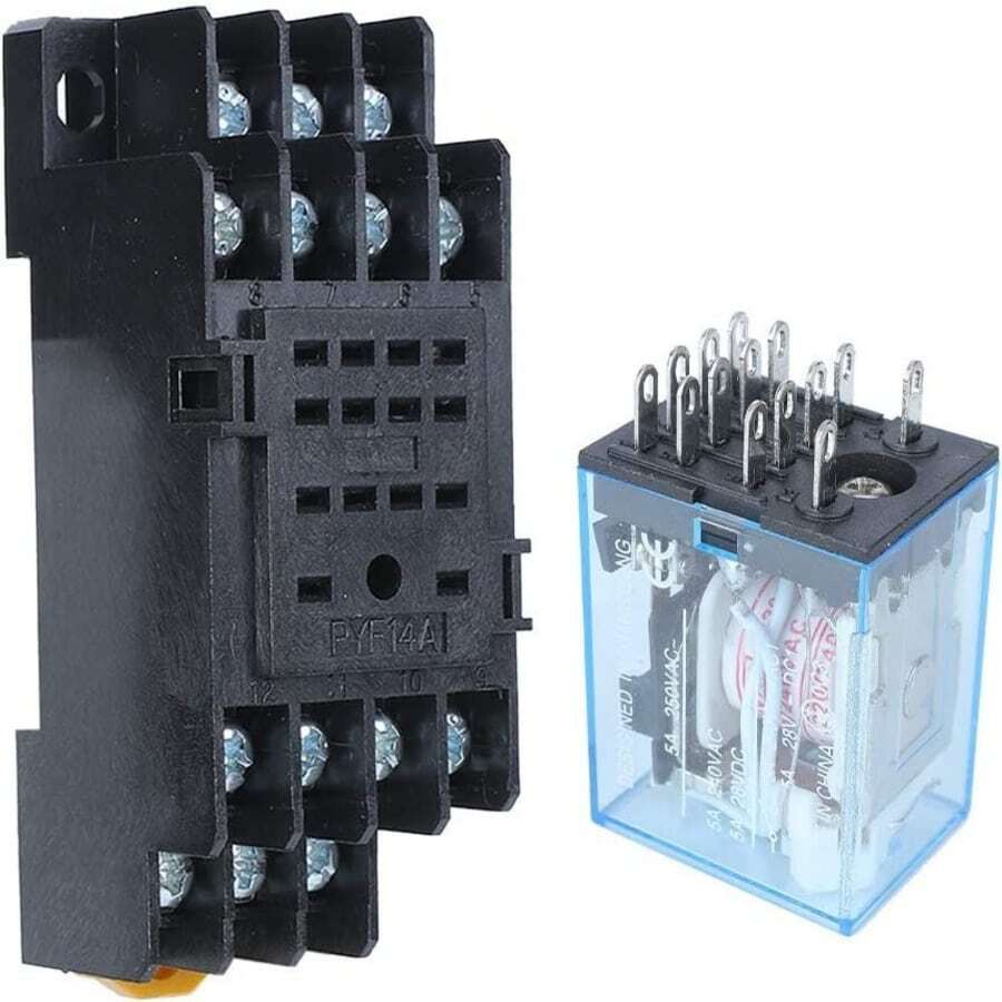Power Relay, MY4NJ 14 Pin Relay With Base Coil Power