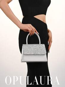 Túi dự tiệc thời trang lấp lánh OpulAura dành cho nữ, Ví cầm tay trang trọng lấp lánh sang trọng cho tiệc Gala, đám cưới, tiệc tùng, phụ kiện trang phục sinh nhật, túi xách cô dâu, túi dự tiệc hoàn hảo cho tiệc cưới, tiệc tối, vũ hội, tiệc tùng, kết hợp với váy dự tiệc ngày lễ, váy dạ hội & váy sequin, túi dự tiệc Tready, hoàn hảo cho tiệc, đám cưới, vũ hội, tiệc tối/tiệc tùng - Bạc - Xem 8