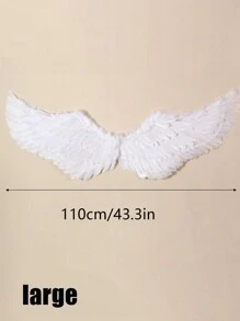 3 件/套人造羽毛白色天使和黑色天使翅膀、头带和魔杖角色扮演道具套装，适合舞台表演、时尚摄影和装扮派对，男女通用万圣节天使光环舞会 - 彩色 - 查看 28