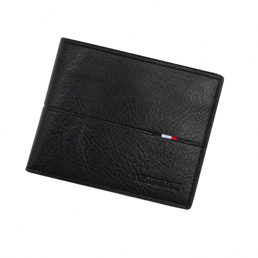 Męski jednolity kolor mały portfel na karty kredytowe mały portfel z okienkiem na dowód osobisty składany na pół dla nauczycieli, prezent dla mężczyzn, biznesowy portfel młodzieżowy z wieloma przegródkami na karty kredytowe męski ultracienki przenośny biały kołnierzyk, odpowiedni dla studentów college'u, praca, biznes, dojazdy do pracy, biuro duża pojemność wiele przegródek na karty, styl biznesowy casual, prezent urodzinowy, prezent na ukończenie szkoły, prezent na dzień ojca