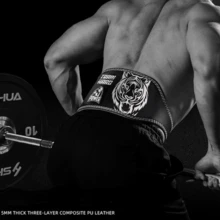 举重腰带，健身腰部支撑带，适合深蹲、硬拉和力量训练，男女皆宜 - 彩色 - 查看 3