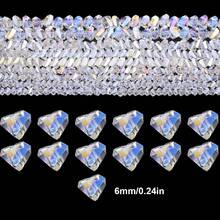 约 85 件/串 6 毫米奥地利水晶玻璃珠、彩色涂层三角形水晶珠、DIY 珠宝制作、手链项链耳环配件工艺用品 - 一包 - 查看 18