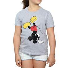 Camiseta de algodón gris deportivo con Mickey Mouse al revés para niñas de Disney - Gris deportivo - Ver 3