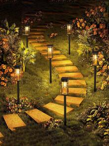 2/4/6件太阳能钨丝灯，户外防水地插草坪灯，防水等级IP65光感应灯，适用于庭院、草坪、走廊、小路、别墅花园、节庆庆典、露台等氛围景观灯太阳能钨丝装饰灯。 - 彩色 - 查看 6