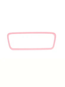 1 pieza Accesorio de marco de silicona para espejo retrovisor interior del Tesla Model3/Y, decoración - Rosa - Ver 8