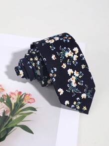 1 Cà vạt nam họa tiết hoa nhỏ giản dị, thích hợp cho các buổi hẹn hò, tiệc tùng, mặc hàng ngày và làm quà tặng - Nhiều màu - Xem 12